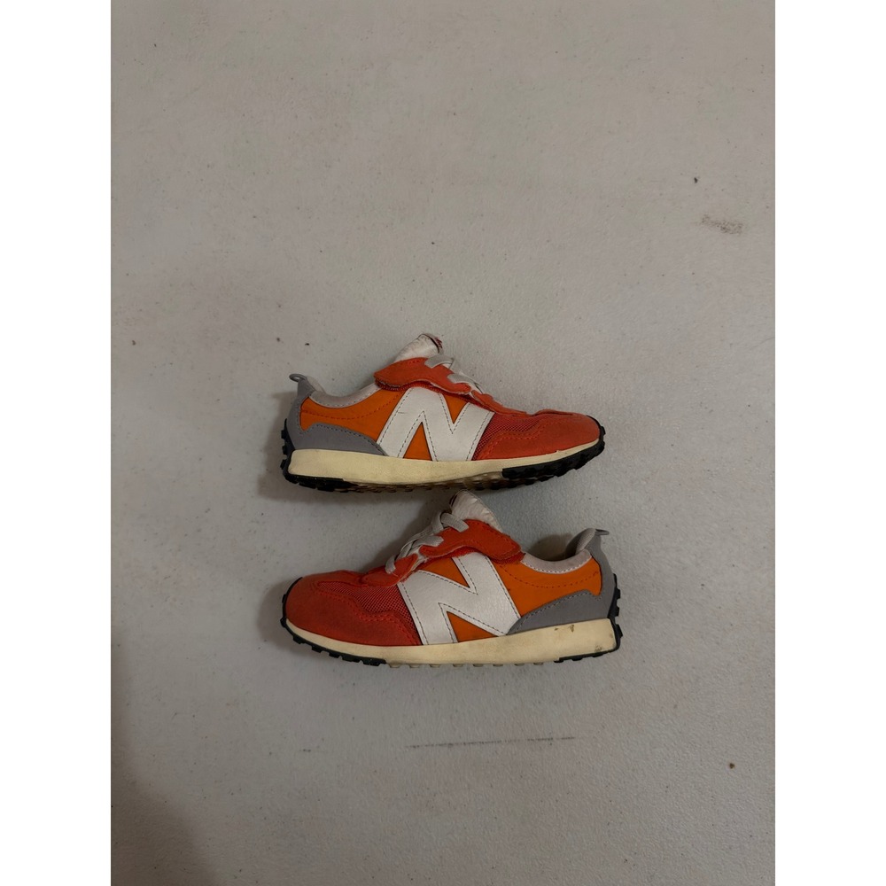 New Balance 327 Sneakers Orange Red White Size 10 Toddler #3076